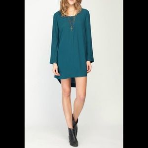 Gentle Fawn Long Sleeved Dress in Teal